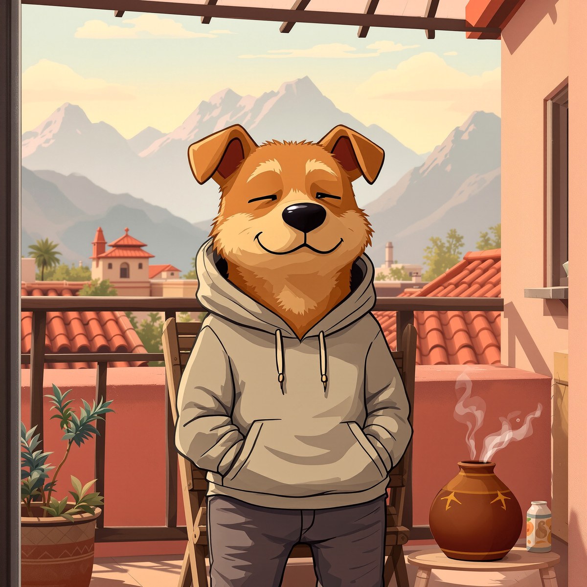 Chill guy with yerba mate